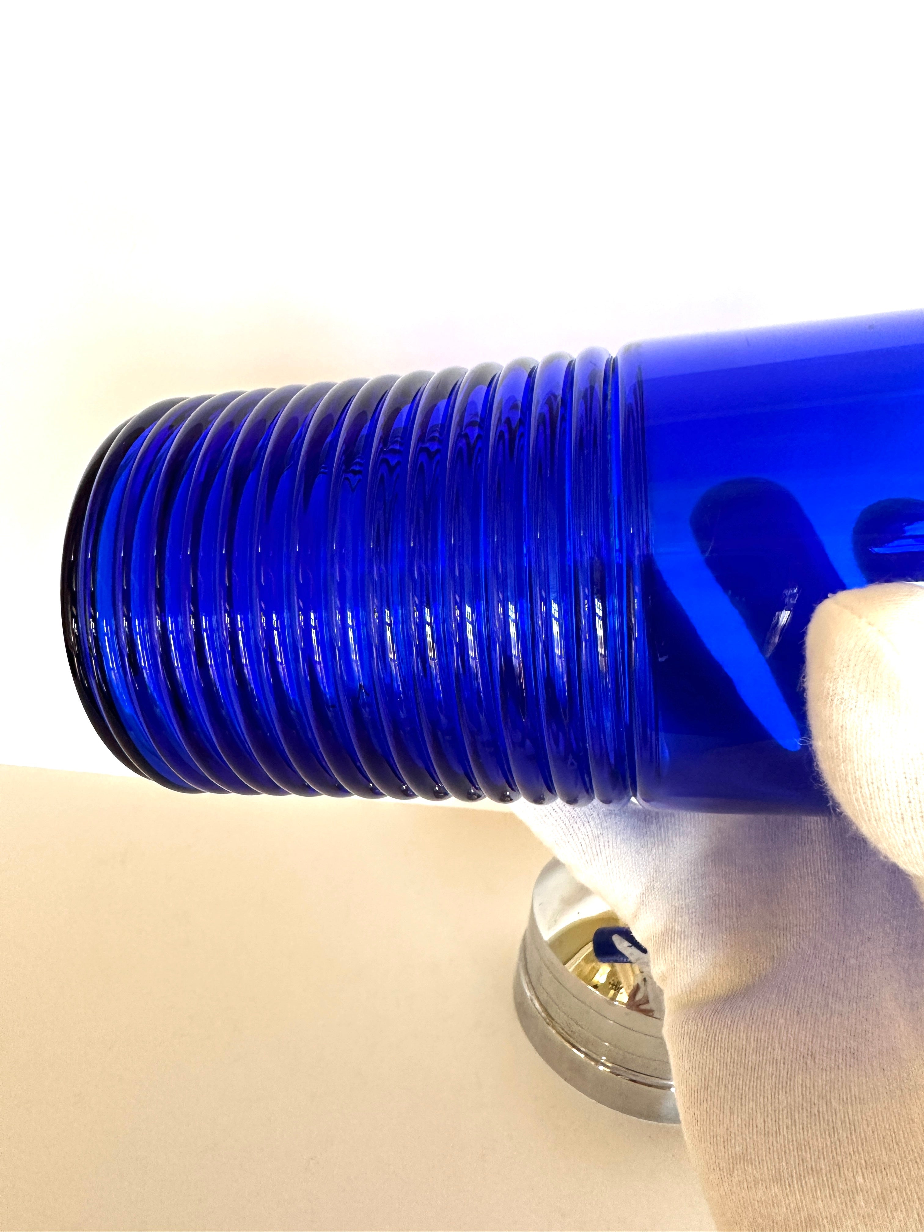 Art Deco Cobalt Blue Cocktail Shaker
