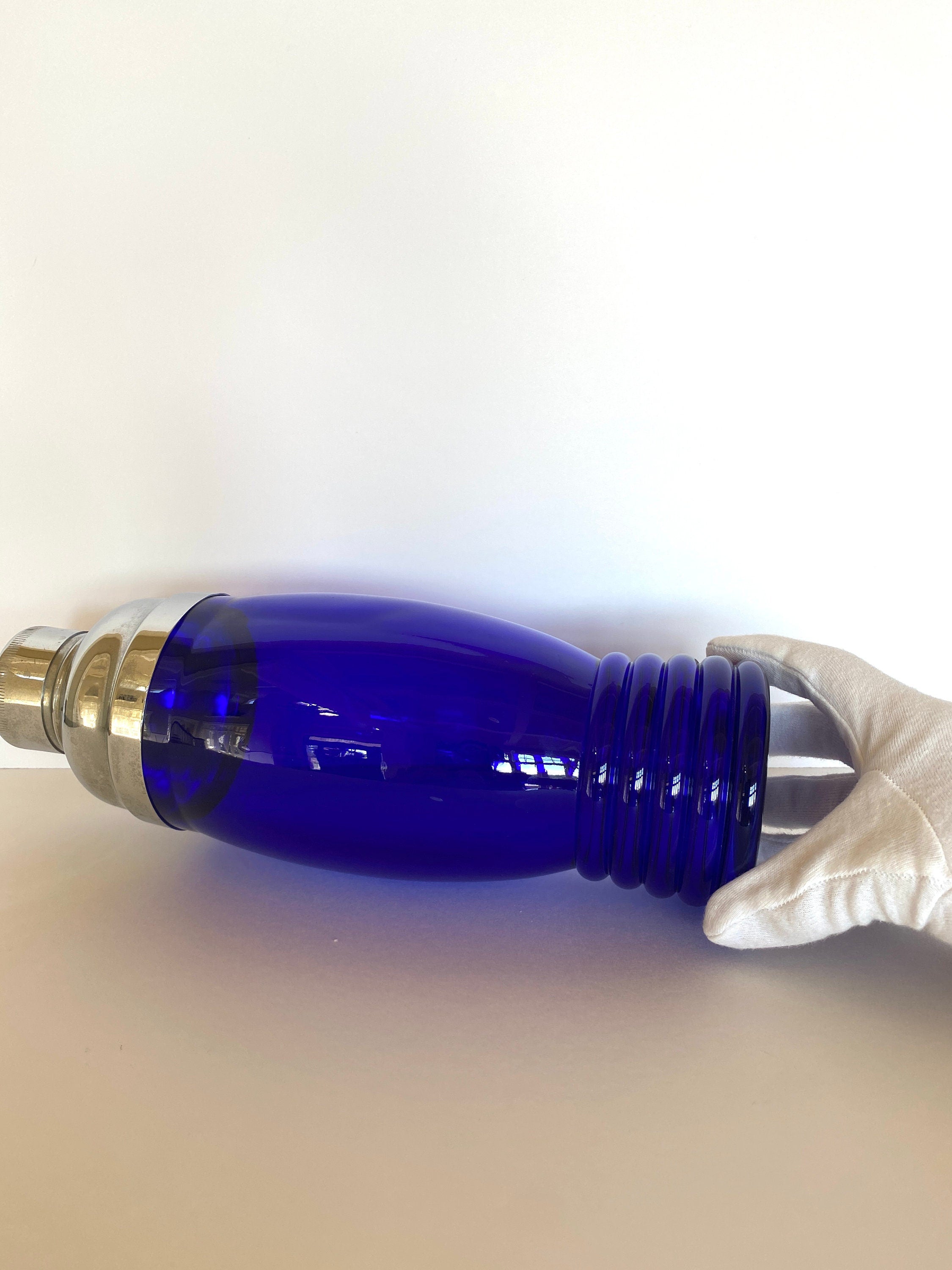 Art Deco Cobalt Blue Cocktail Shaker