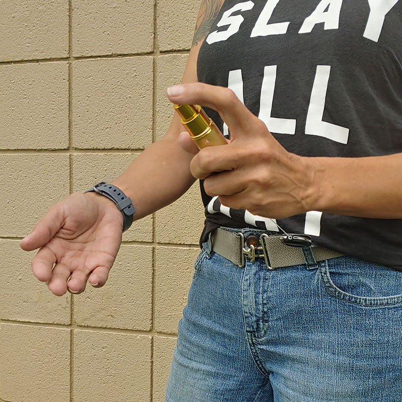 Mister Leash™ - Retractable and Refillable Gold Sanitizer Atomizer - Savage Design
