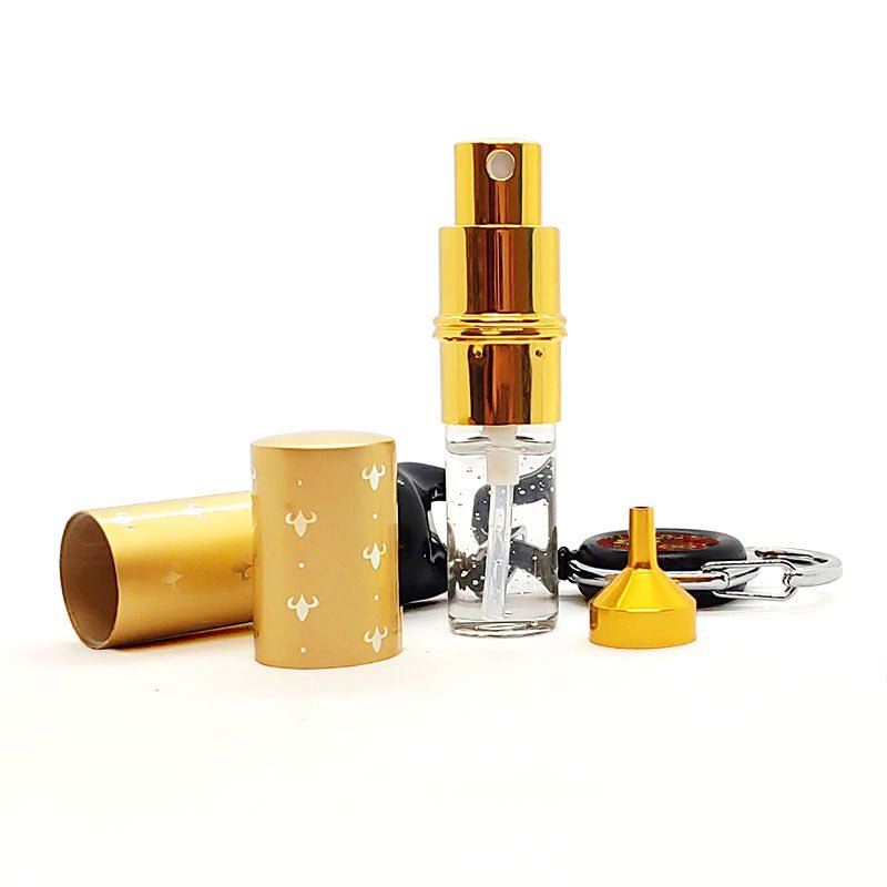 Mister Leash™ - Retractable and Refillable Gold Sanitizer Atomizer - Savage Design